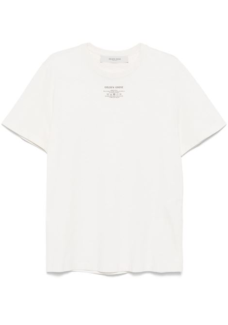 T-shirt Worn-White in bianco Golden goose - uomo